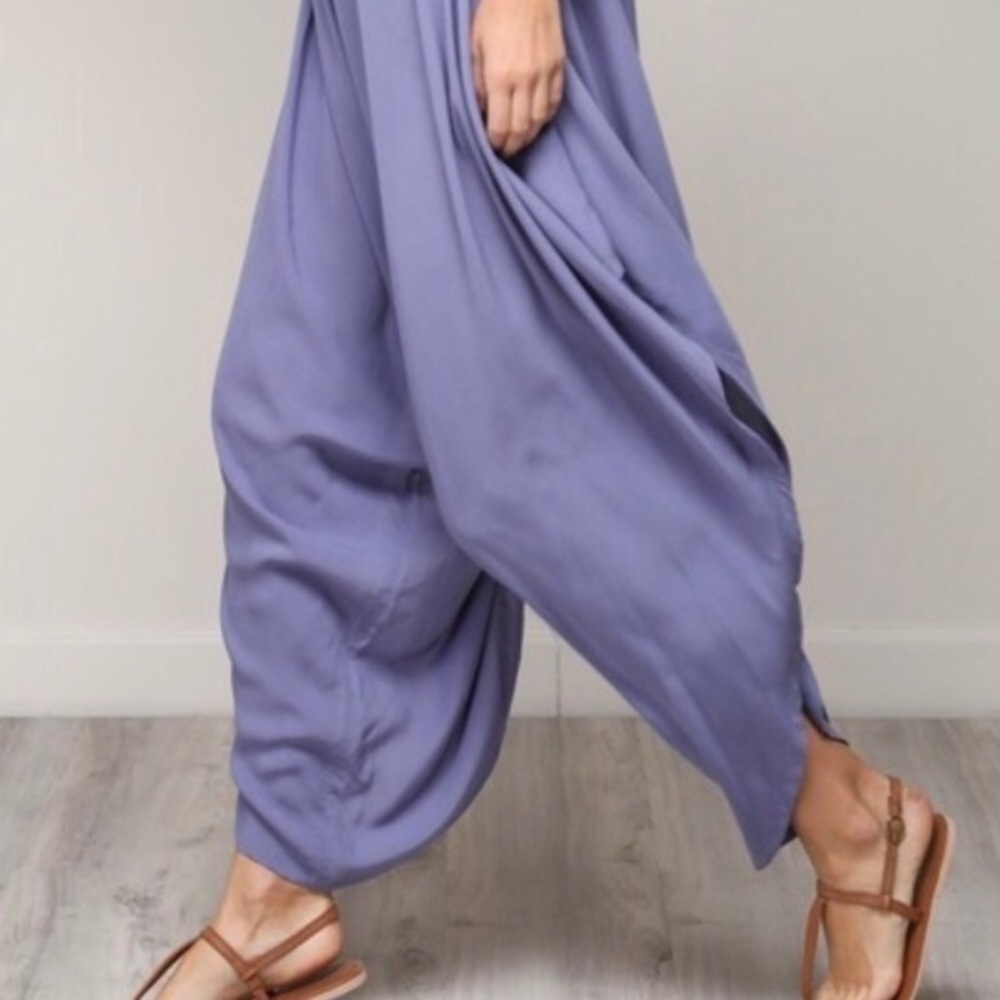 Lavender harem pant jumpsuit - Picture 2 of 5